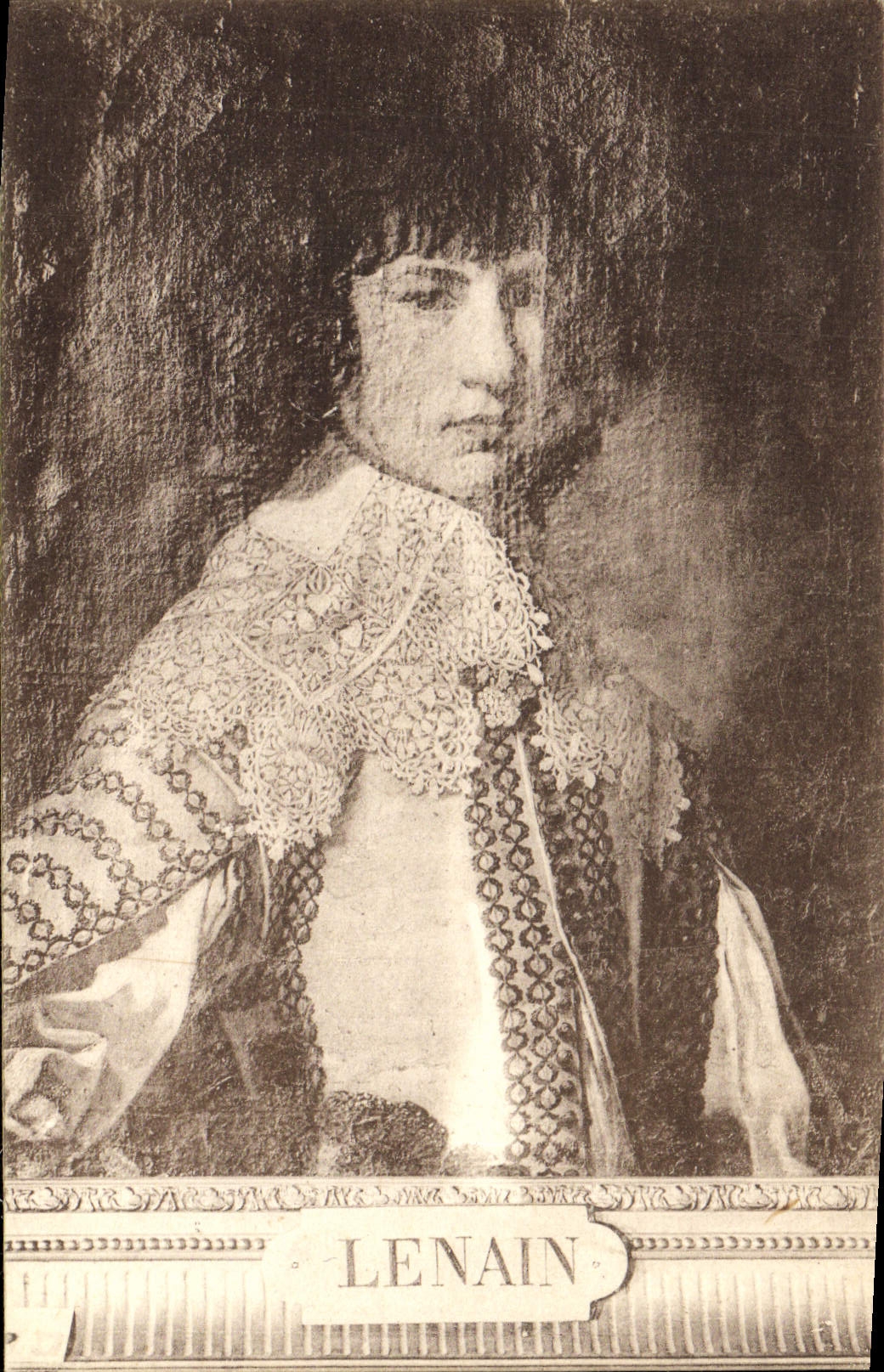 VINTAGE POSTCARD Lenain Portrait Supposes of a family member Perussis Musee Calvet Avignon