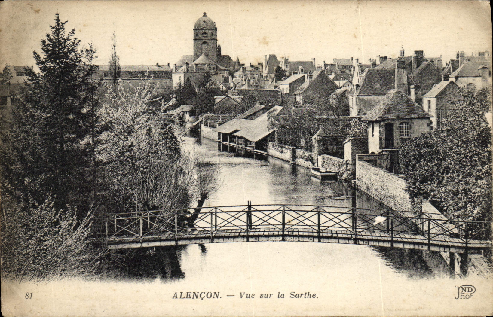 CPA Alencon Vue Sur La Sarthe