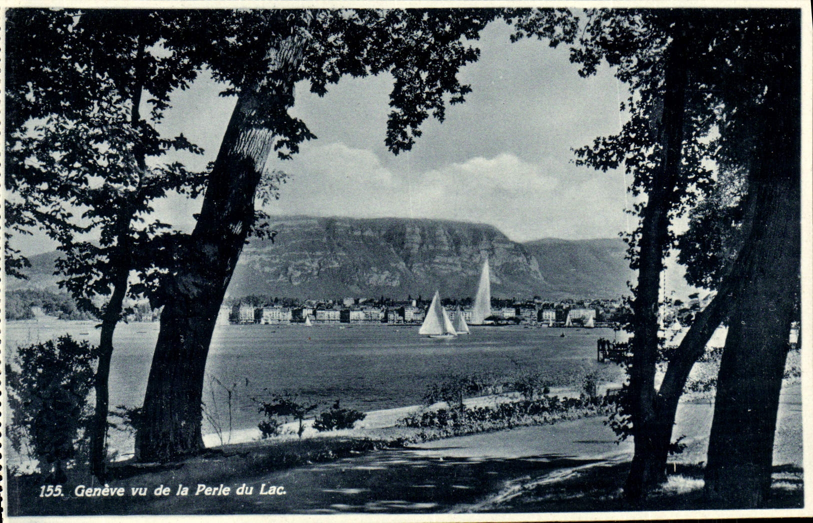 VINTAGE POSTCARD Geneva Seen Of the Pearl Of the Lake