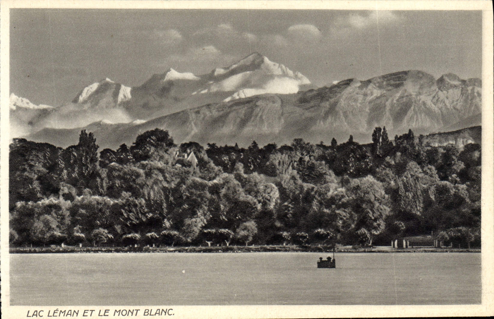 VINTAGE POSTCARD Lake Leman And Mont Blanc