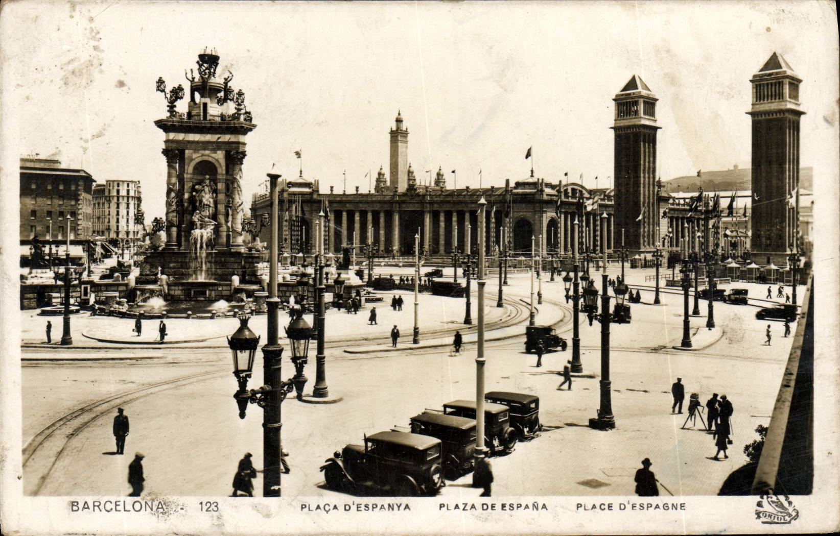 VINTAGE POSTCARD Barcelona Placed D' Espanya Plaza De Espana
