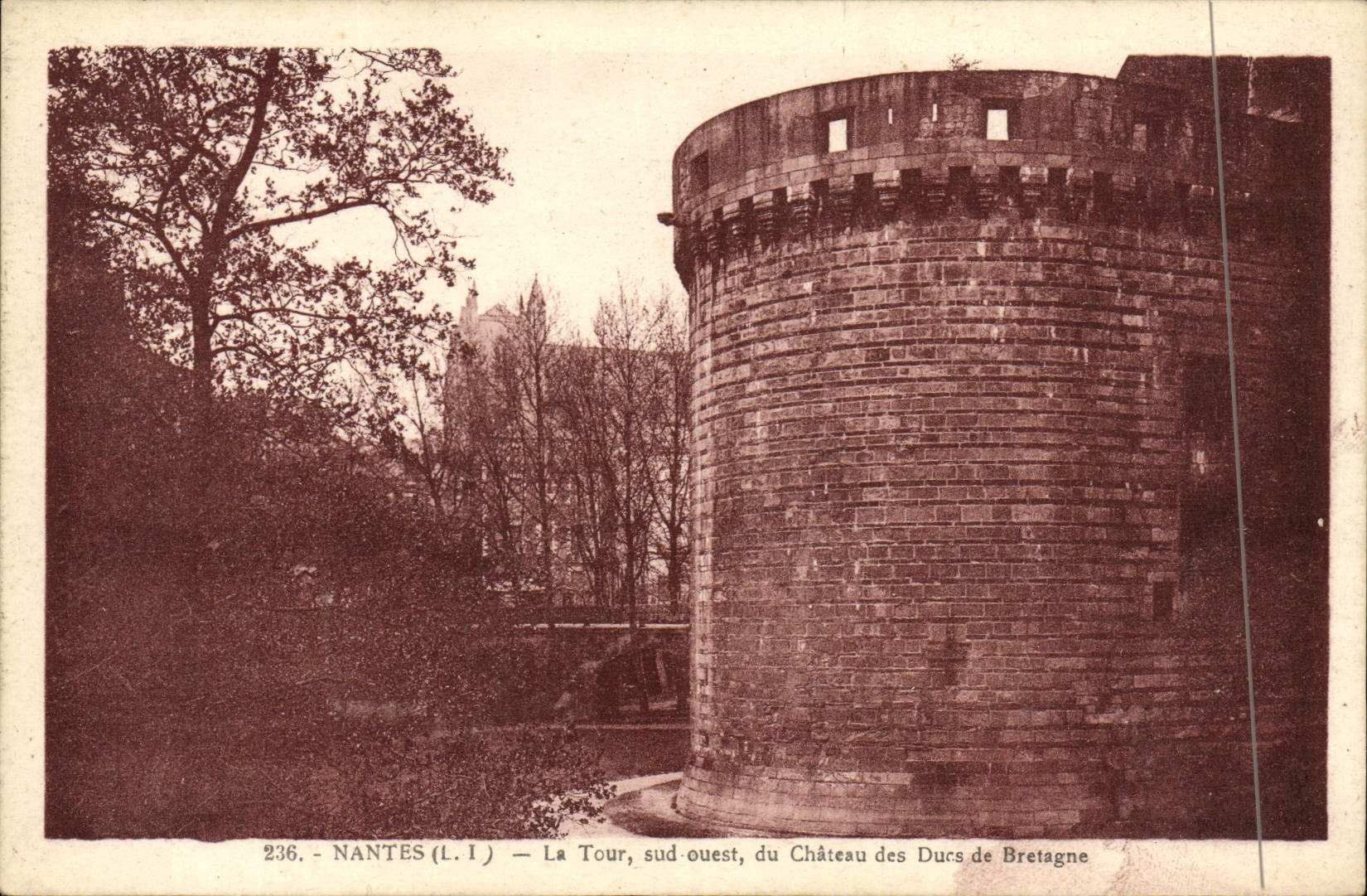 VINTAGE POSTCARD Nantes the Western Southern Tower Of the Castle Of Due Of Brittany