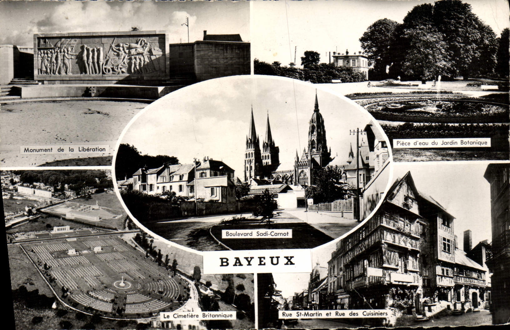 POSTAL MODERNA monumento de Bayeux del cementerio británico del jardín botánico del lanzamiento