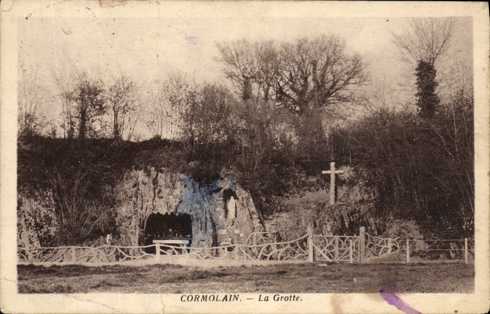 POSTAL Cormolain de la VENDIMIA la cueva