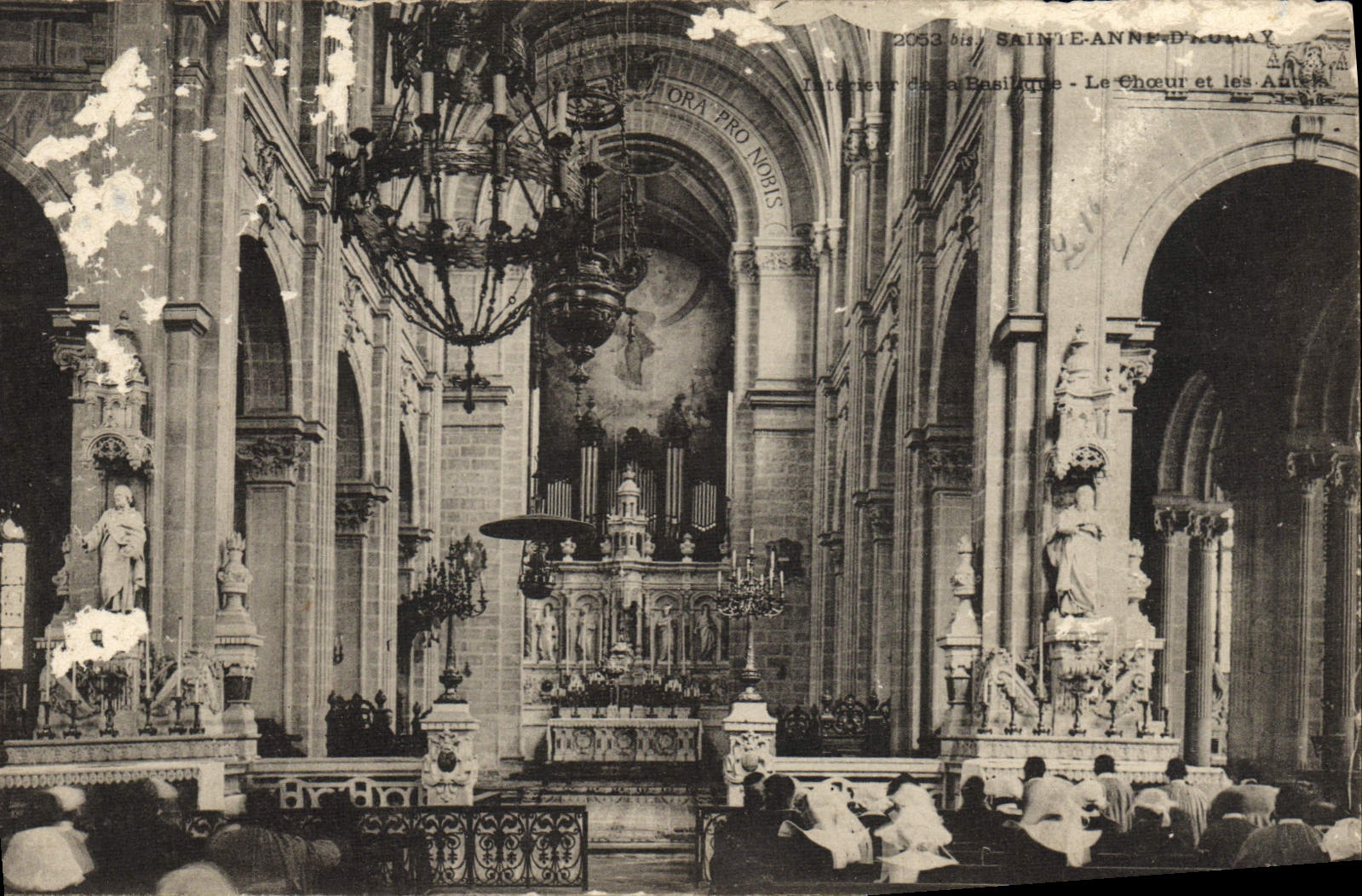 D santo Auray interior de Anne de la POSTAL de la VENDIMIA de los puentes del estribillo y del horno de la basílica