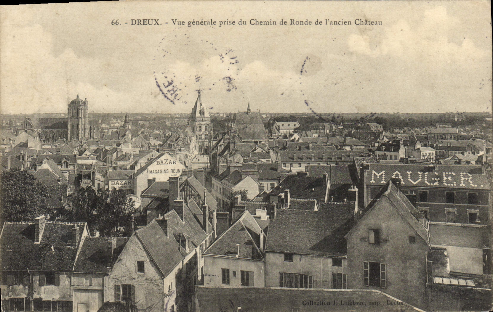 CPA Dreux Vue Generale Prise du Chemin de Ronde De Chateau