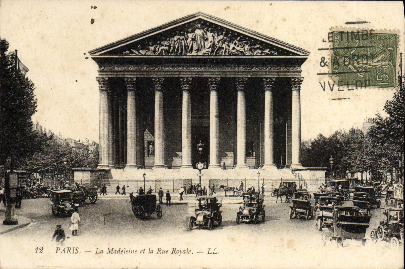 VINTAGE POSTCARD Paris Madeiene and the Royal Street
