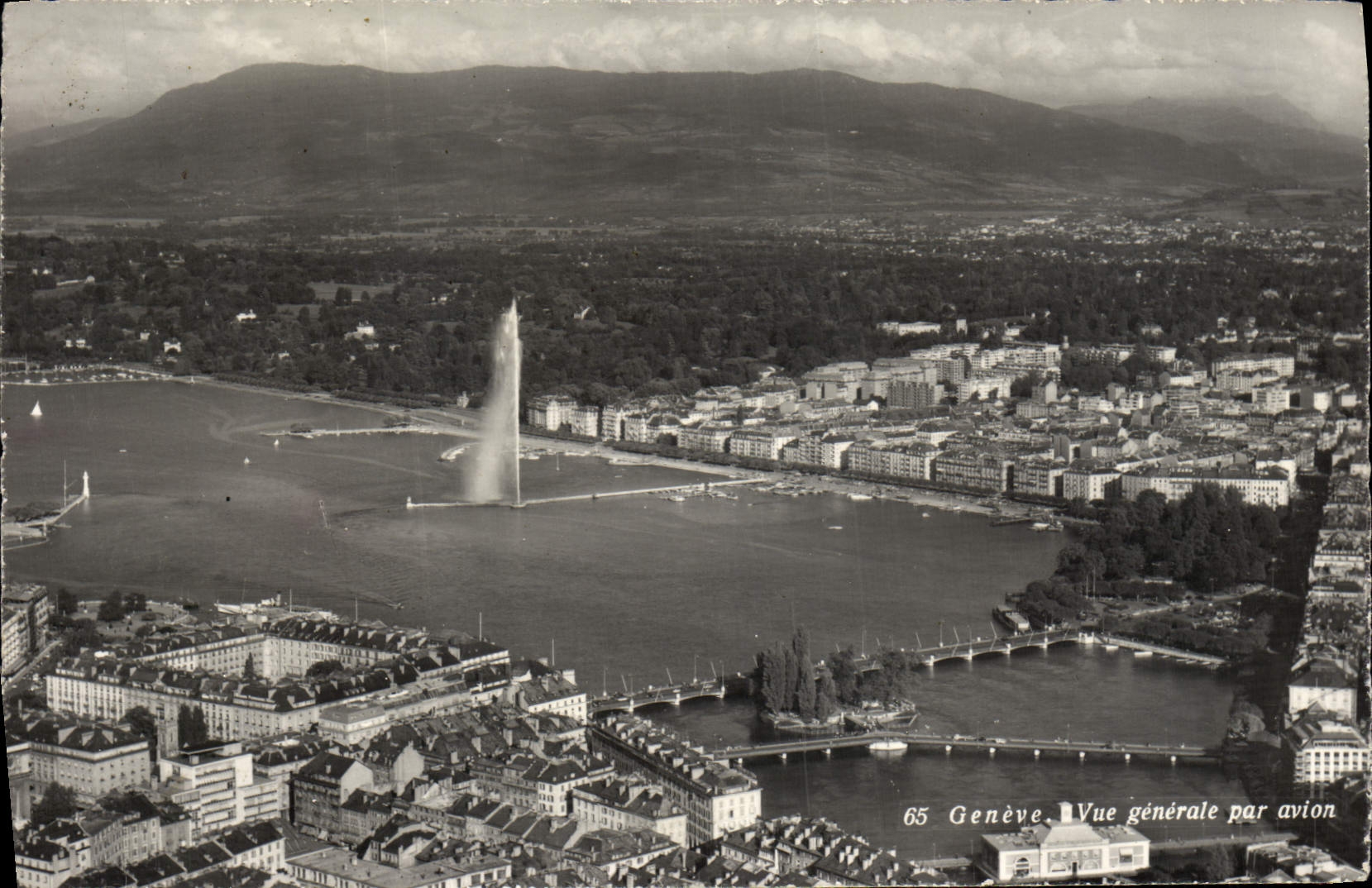 CPM Geneve Vue generale par avion