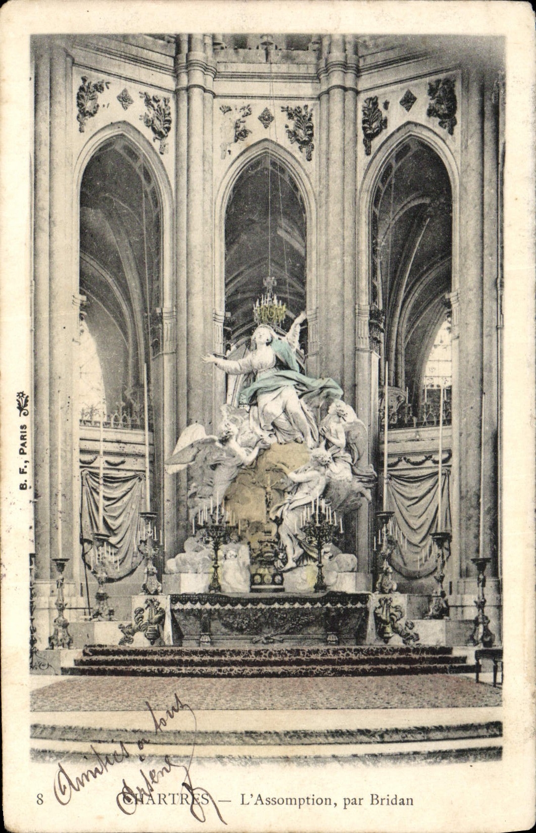 POSTAL Chartres de la VENDIMIA la asunción de Bridan