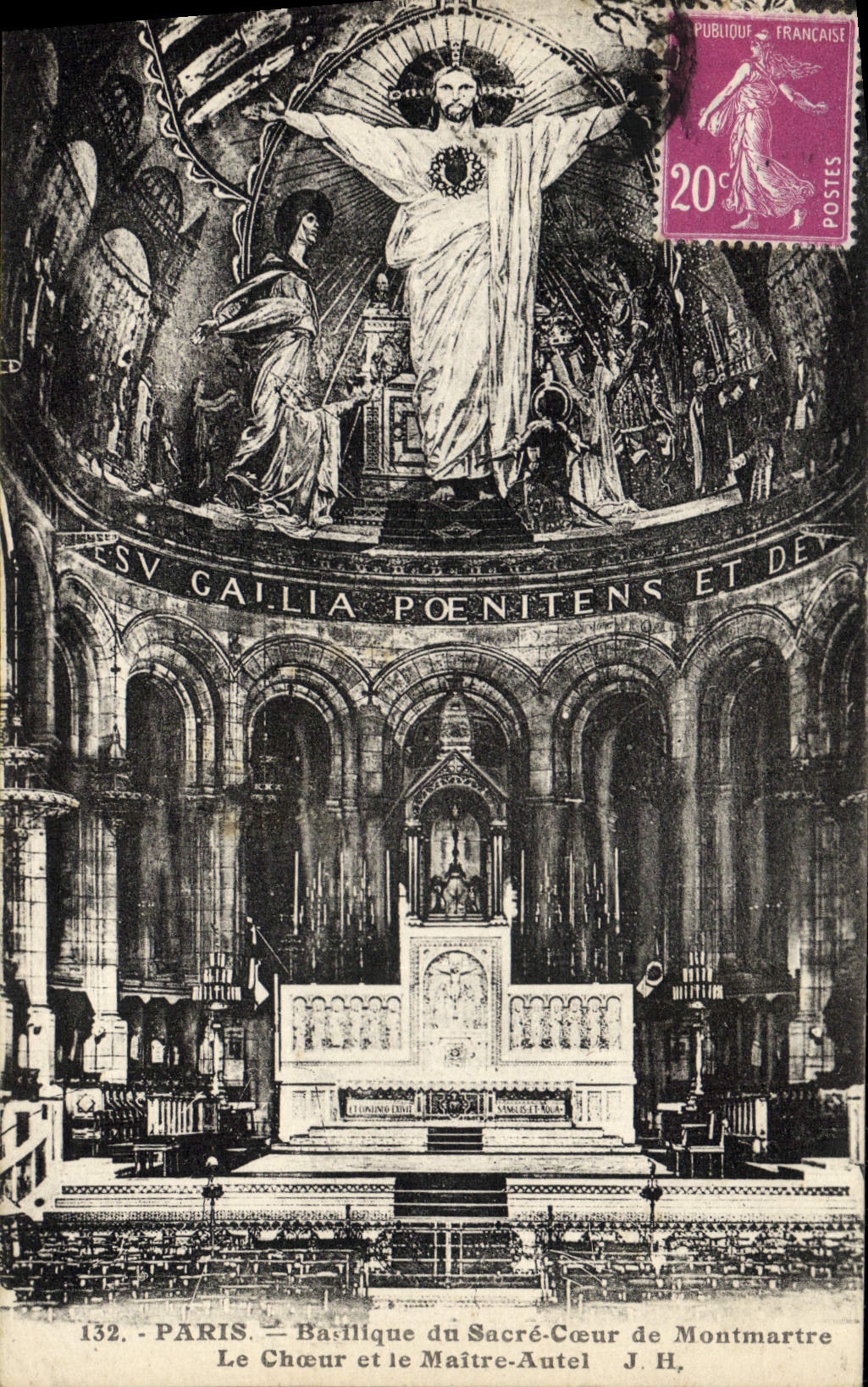 CPA Paris Basilique du Sacre Coeur de Montmartre Le choeur et le maitre autel