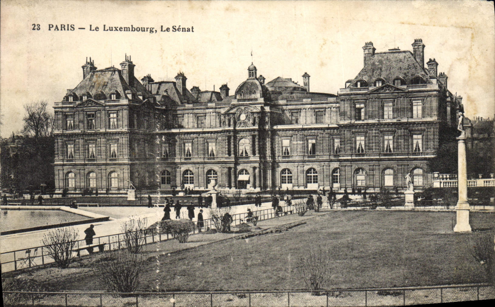 VINTAGE POSTCARD Paris Luxembourg the Senate