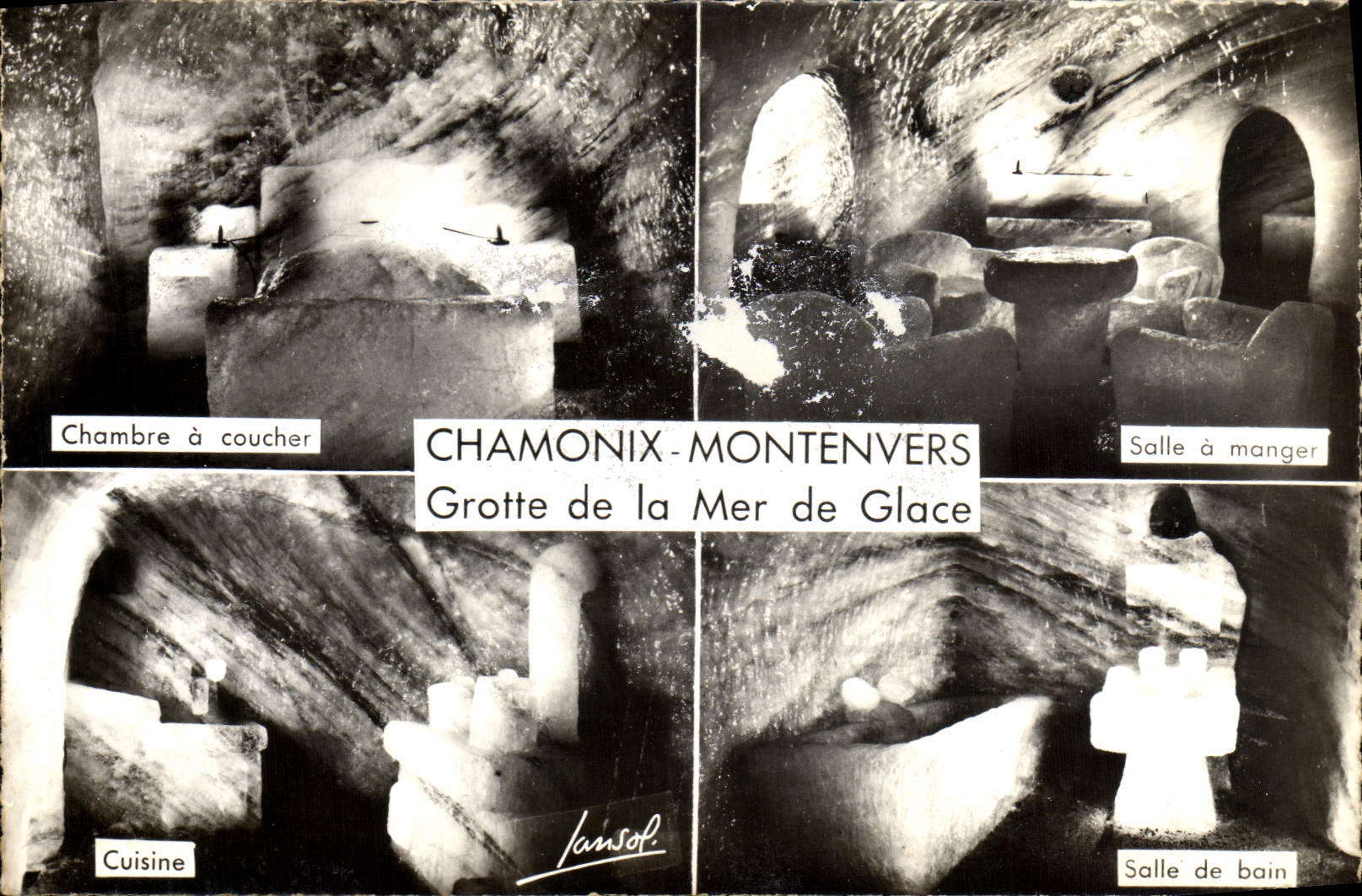MODERN CARD Chamonix Montenvers Cave of the sea of ice