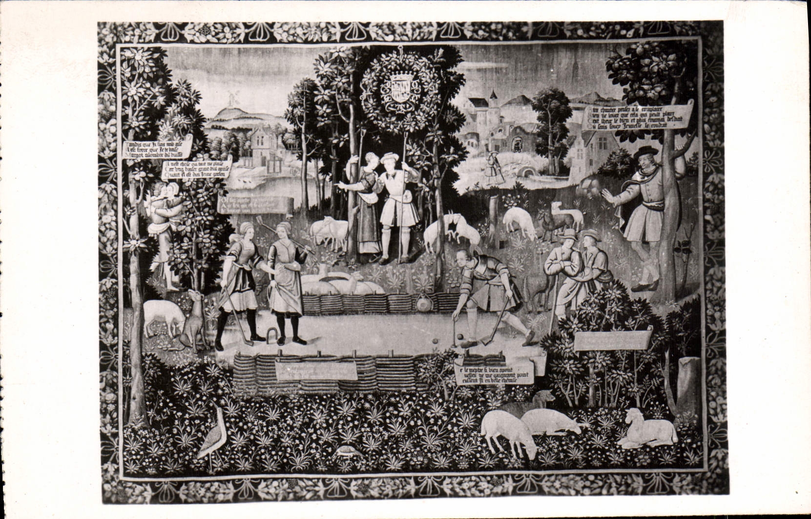 CPA Le Chateau De Montal Pres St Cere Tapisserie de la suite des amours de Gombault et Mace