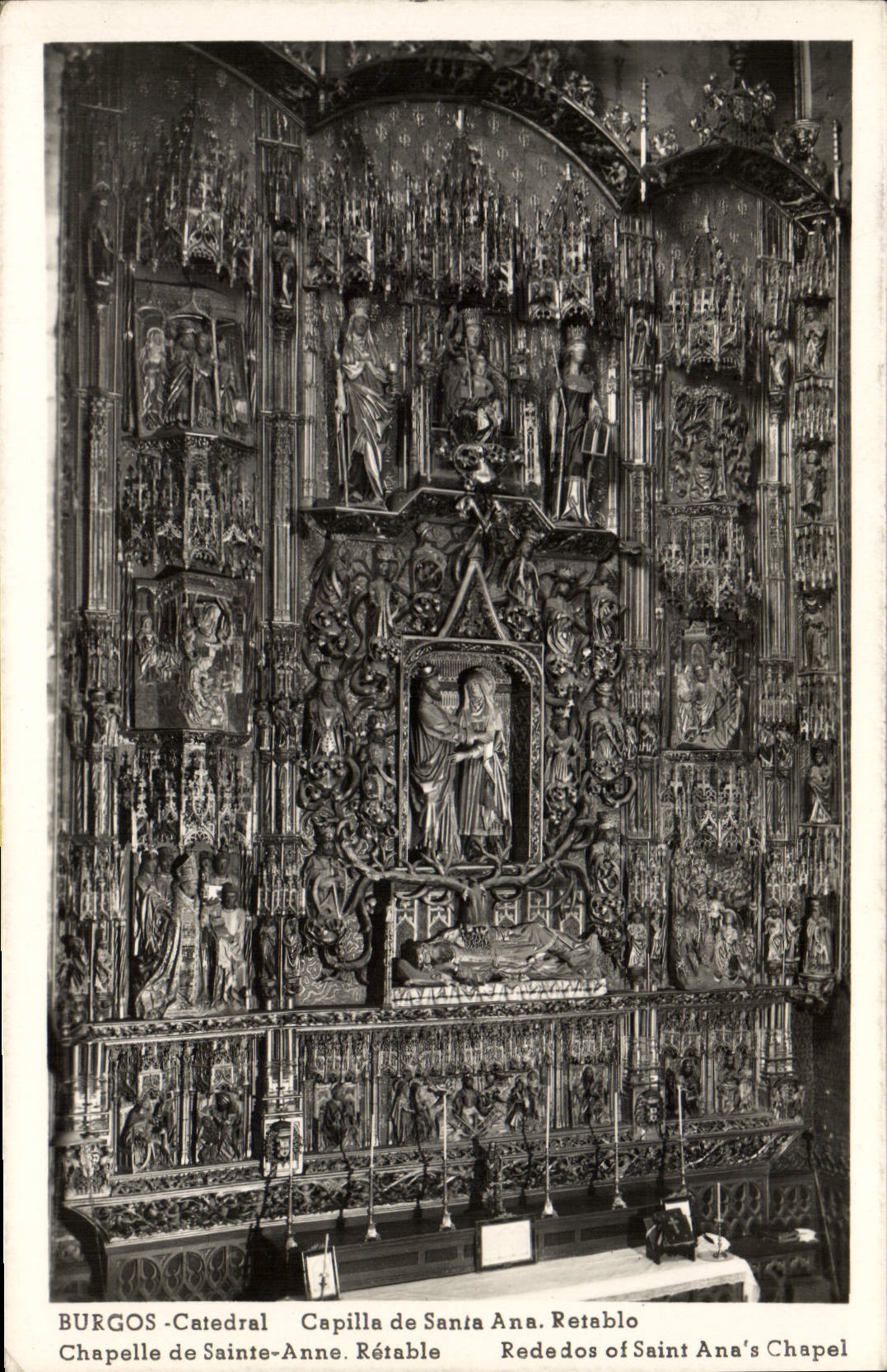 CPA Burgos Catedral Capilla de Santa Ana Retablo