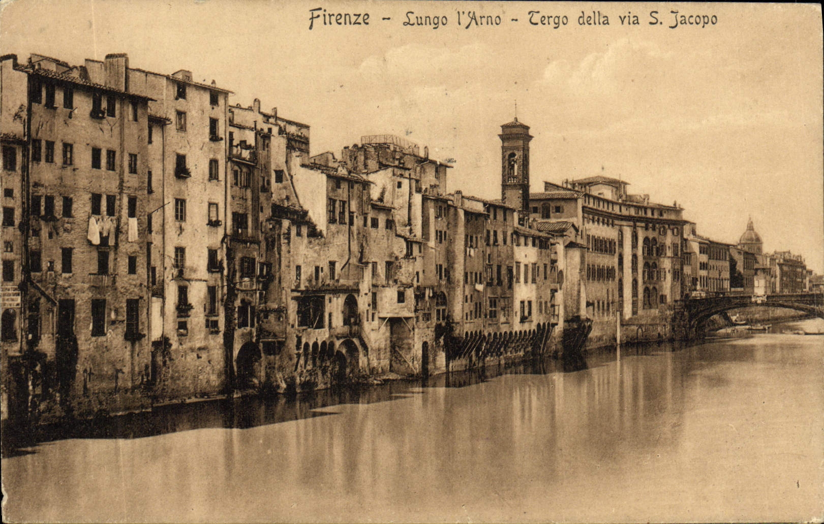 CPA Firenze Lungo l'Arno Tergo della via S Jacopo
