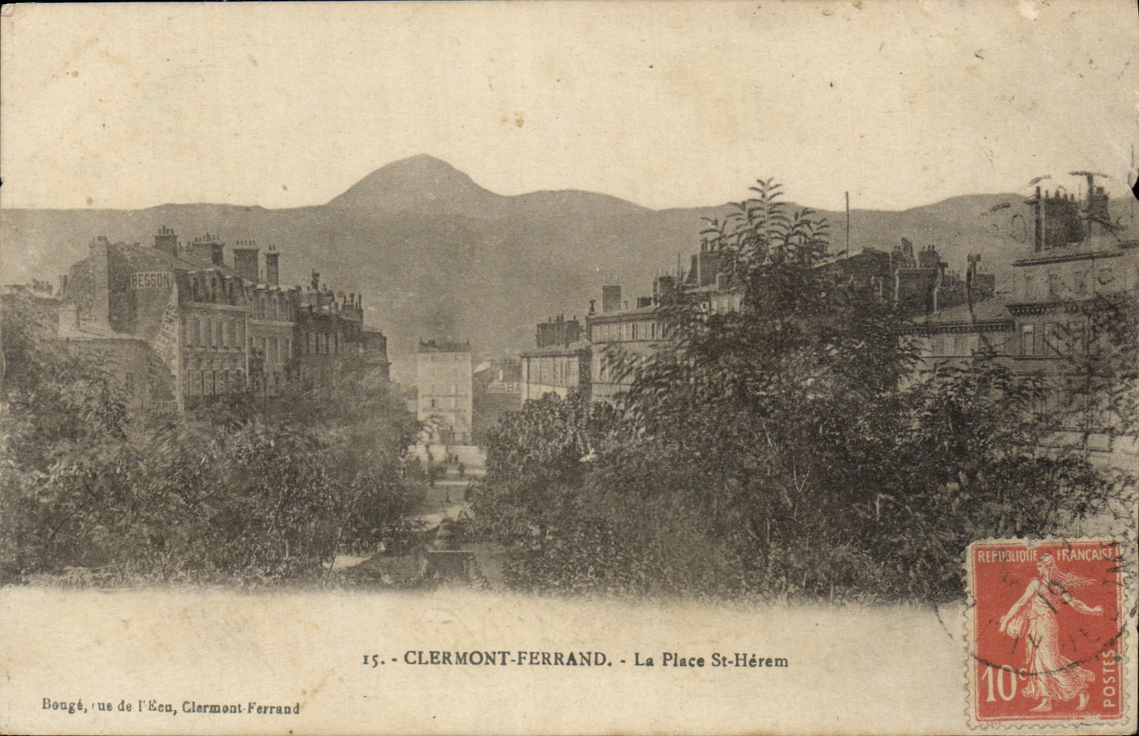 POSTAL Clermont-Ferrand de la VENDIMIA el St Herem del lugar