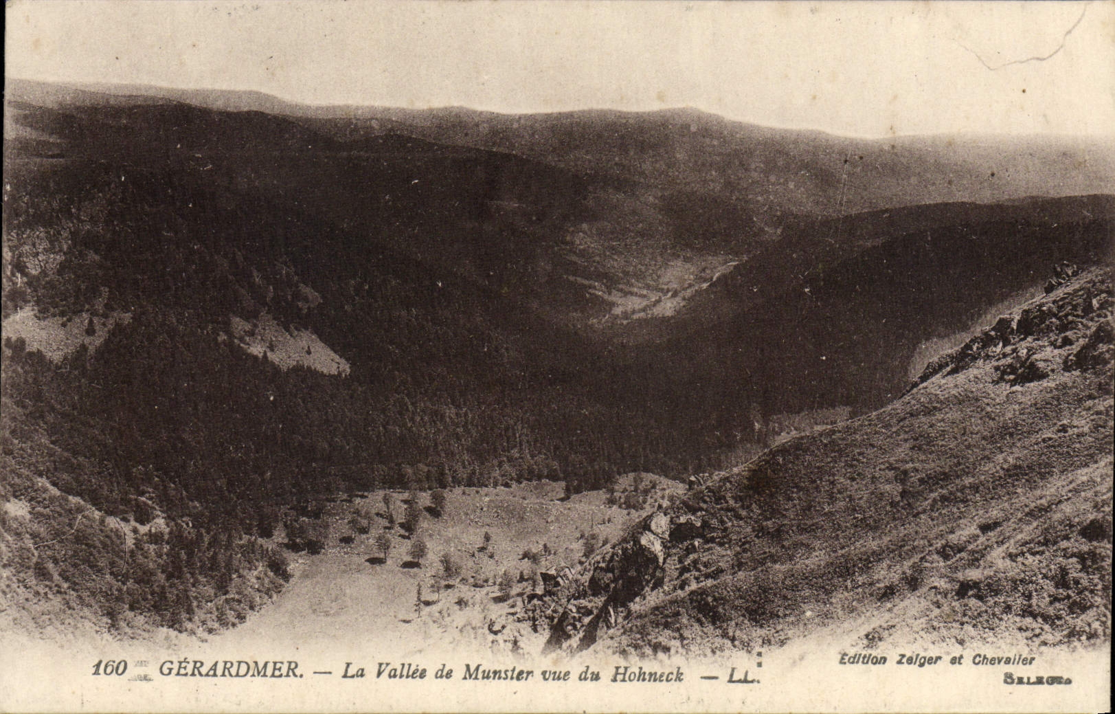 VINTAGE POSTCARD Gerardmer the Valley of Munster Seen of Hohneck