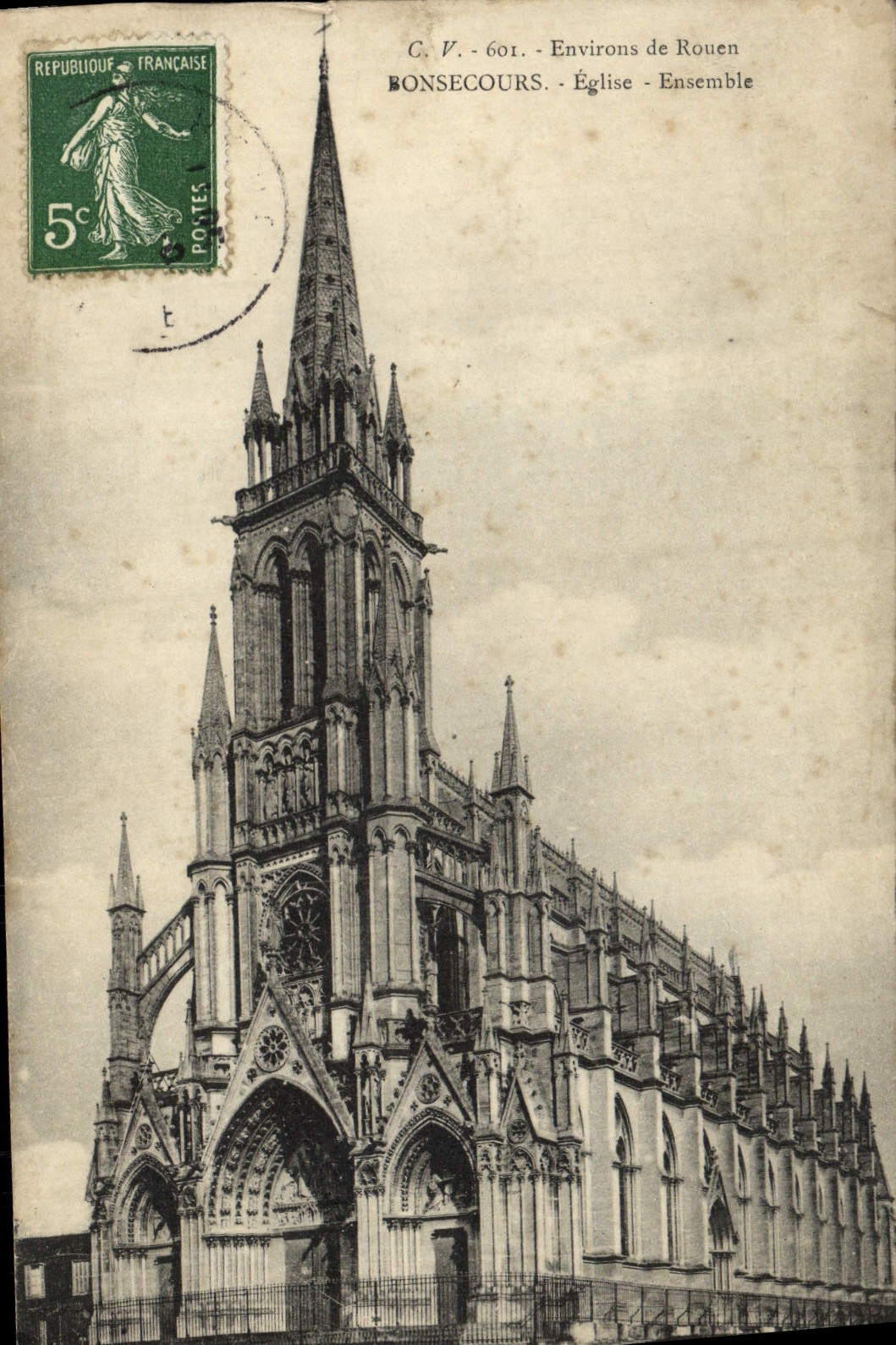 VINTAGE POSTCARD Bonsecours Church Together