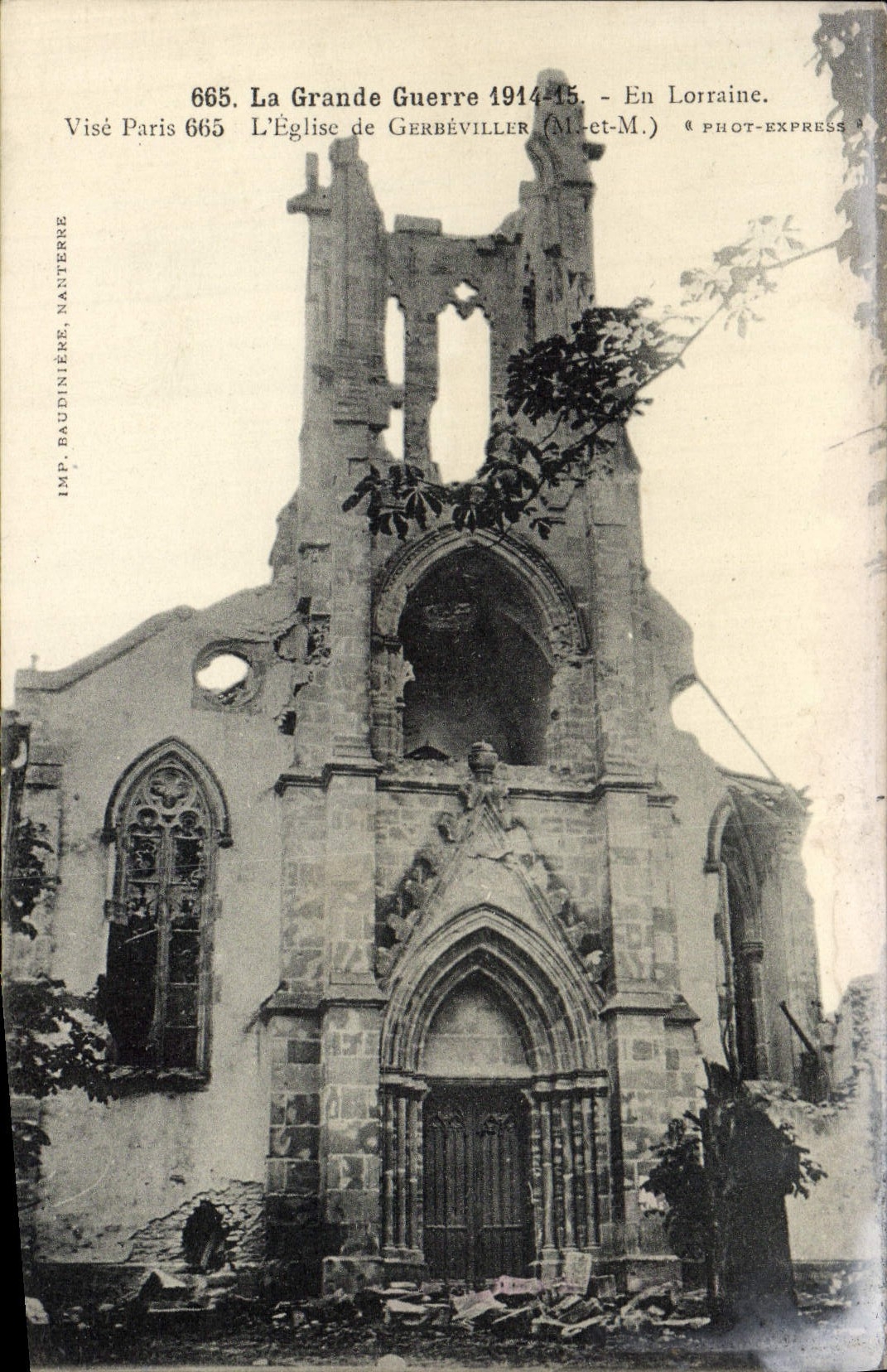 VINTAGE POSTCARD Church of Gerbeviller