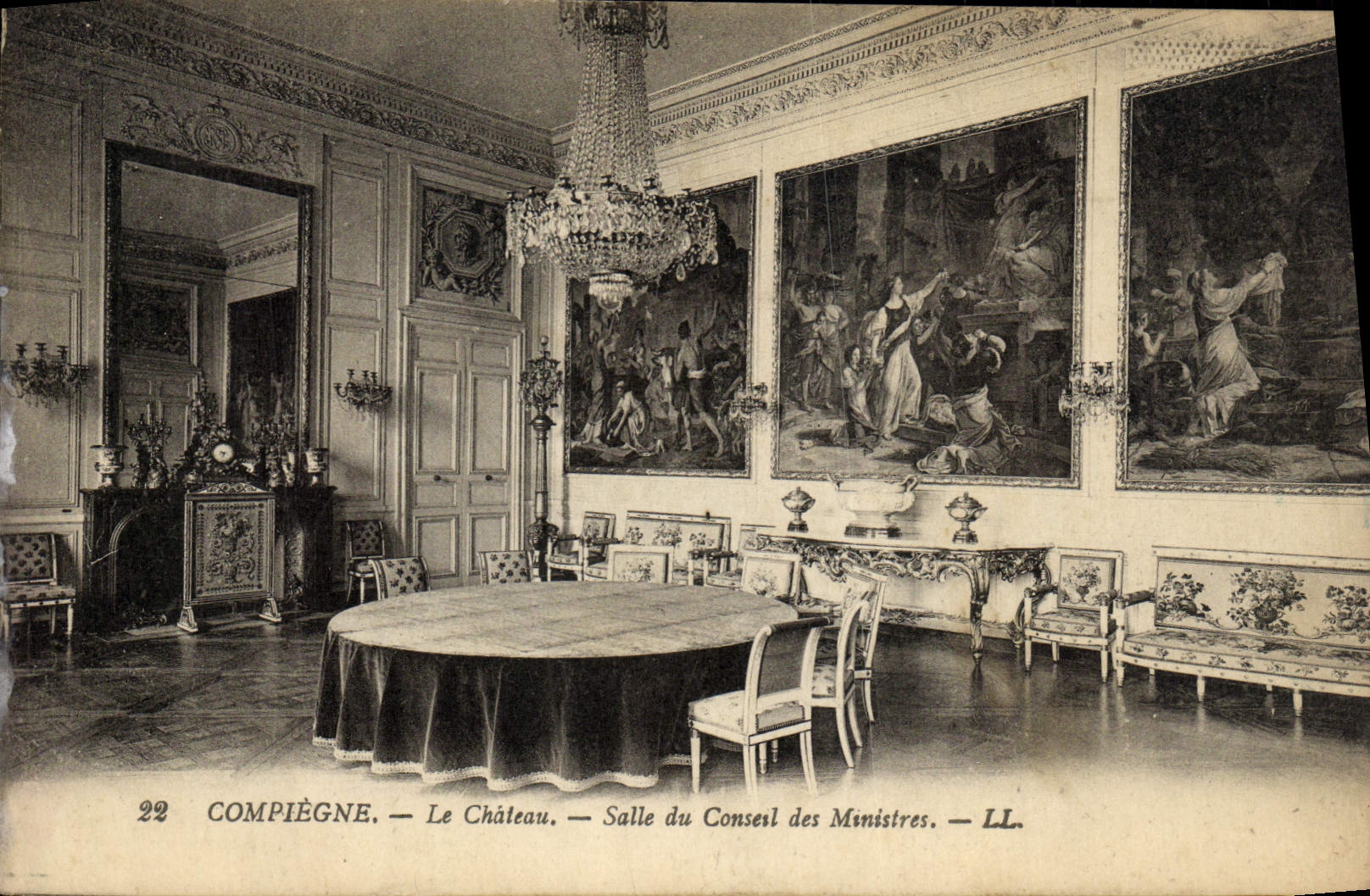 CPA Compiegne Le Chateau Salle Du Conseil des Ministres