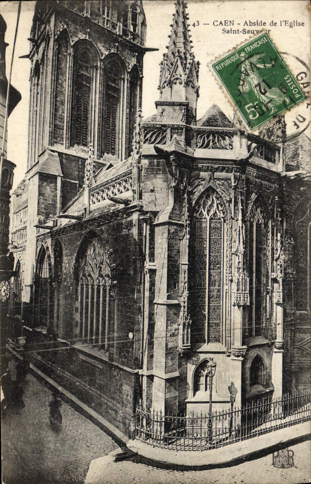 VINTAGE POSTCARD Caen the Abbey of the Church Saint Saver