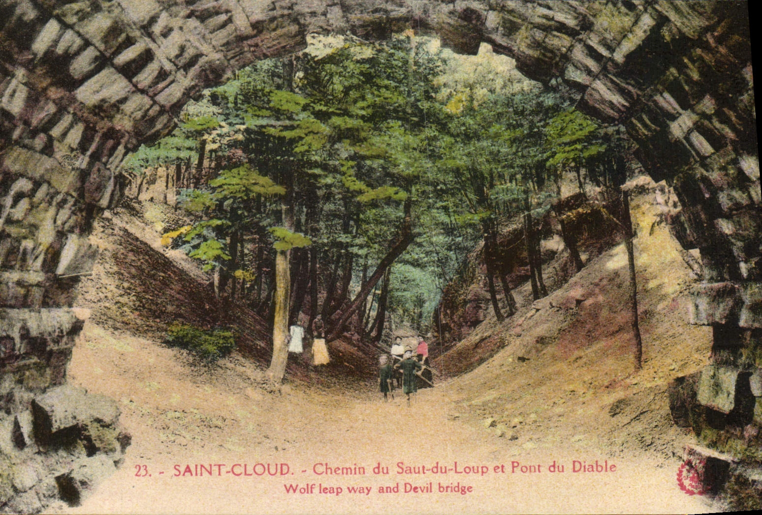 CPA Saint Cloud Chemin Du Saut Du Loup Et Pont Du Diable