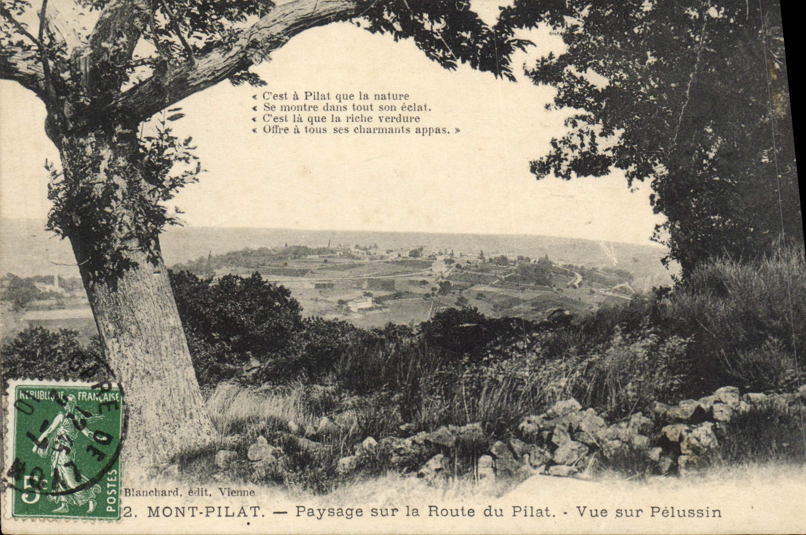 CPA Mont Pilat Paysage Sur La Route Du Pilat Vue Sur Pelussin
