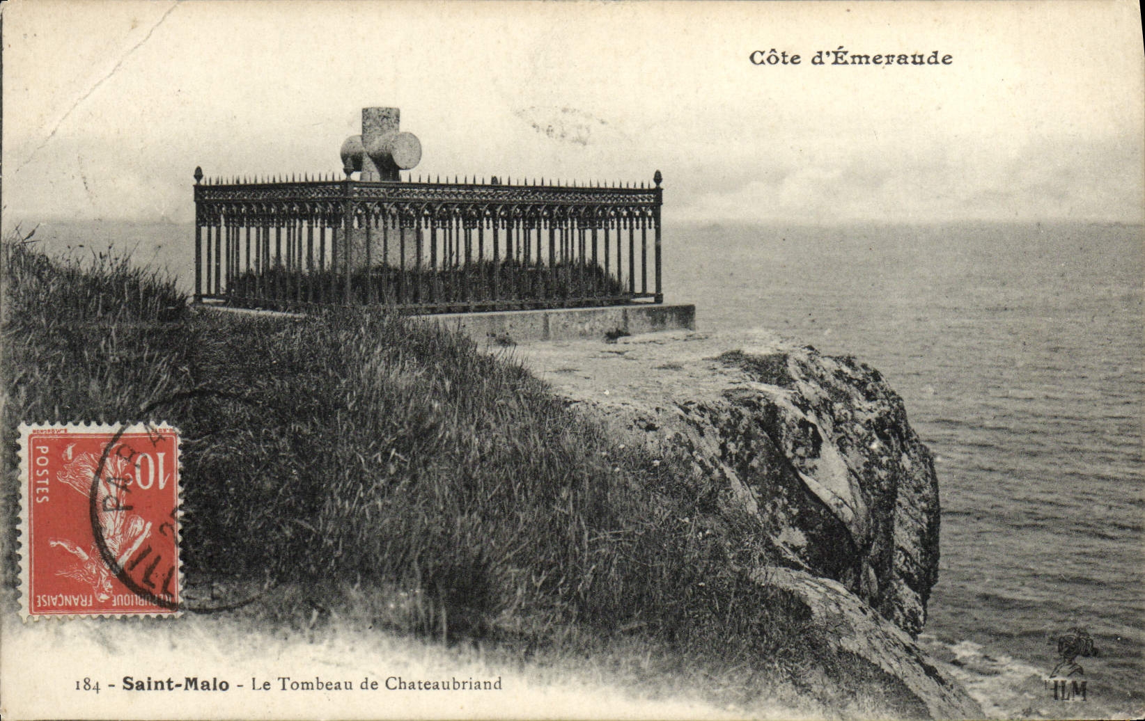 VINTAGE POSTCARD Emerald Dimension Malo Saint the Tomb Of Chateaubriant