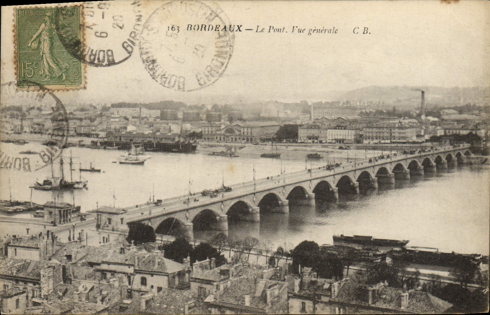 CPA Bordeaux Le Pont Vue Generale