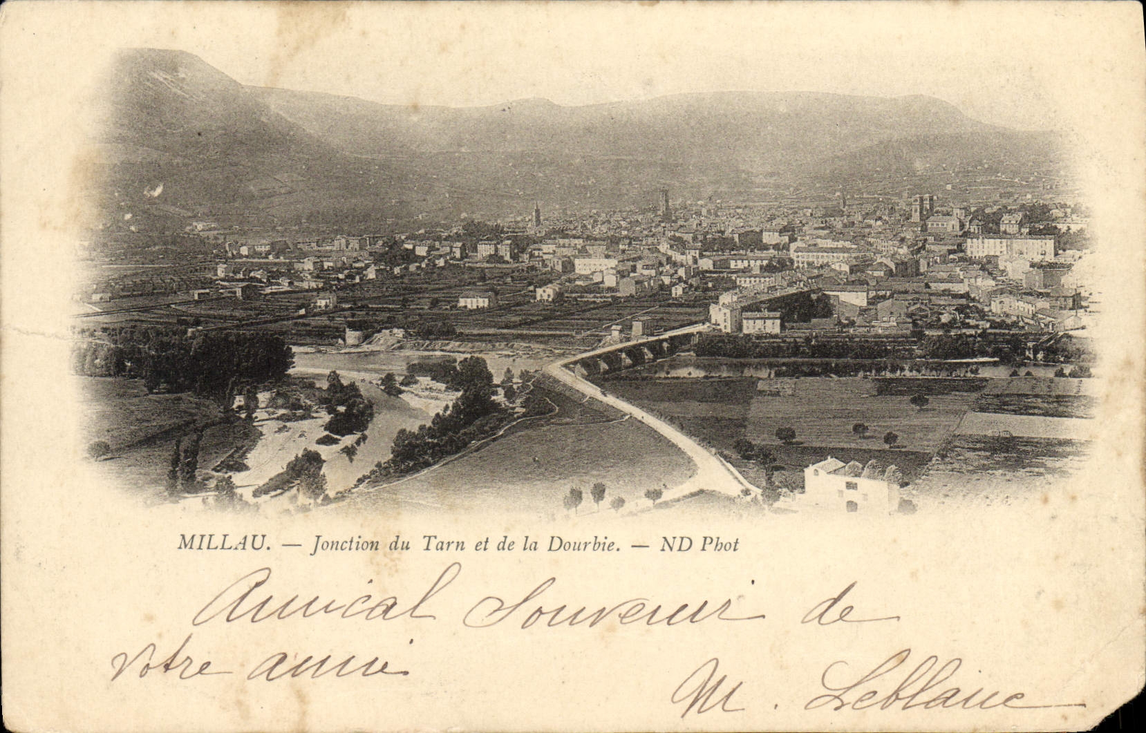 VINTAGE POSTCARD Millau Junction Of the Tarn And Dourbie