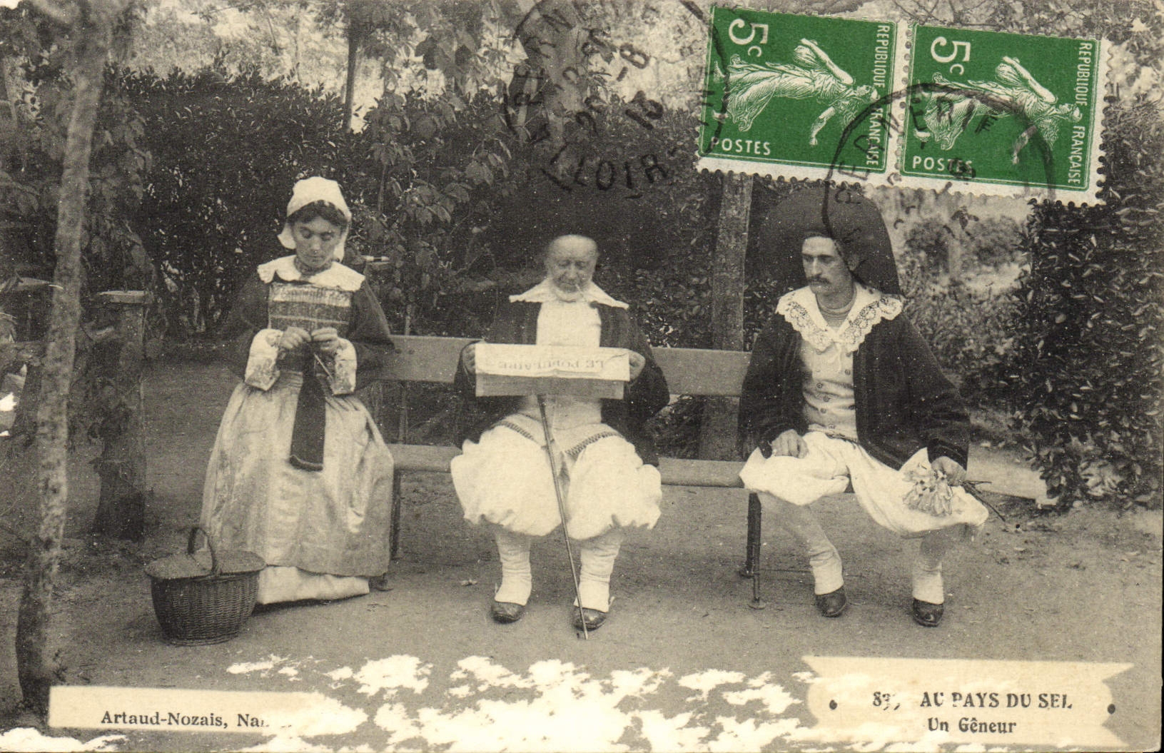 CPA Au Pays Du Sel Un Geneur Folklore