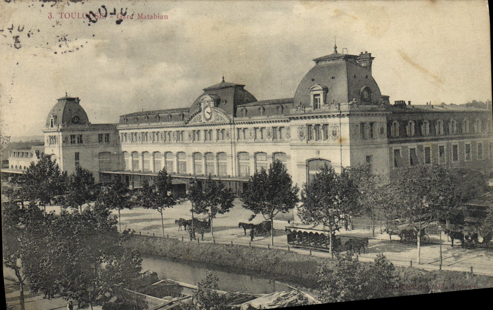 POSTAL Toulouse Gard Matabiau de la VENDIMIA