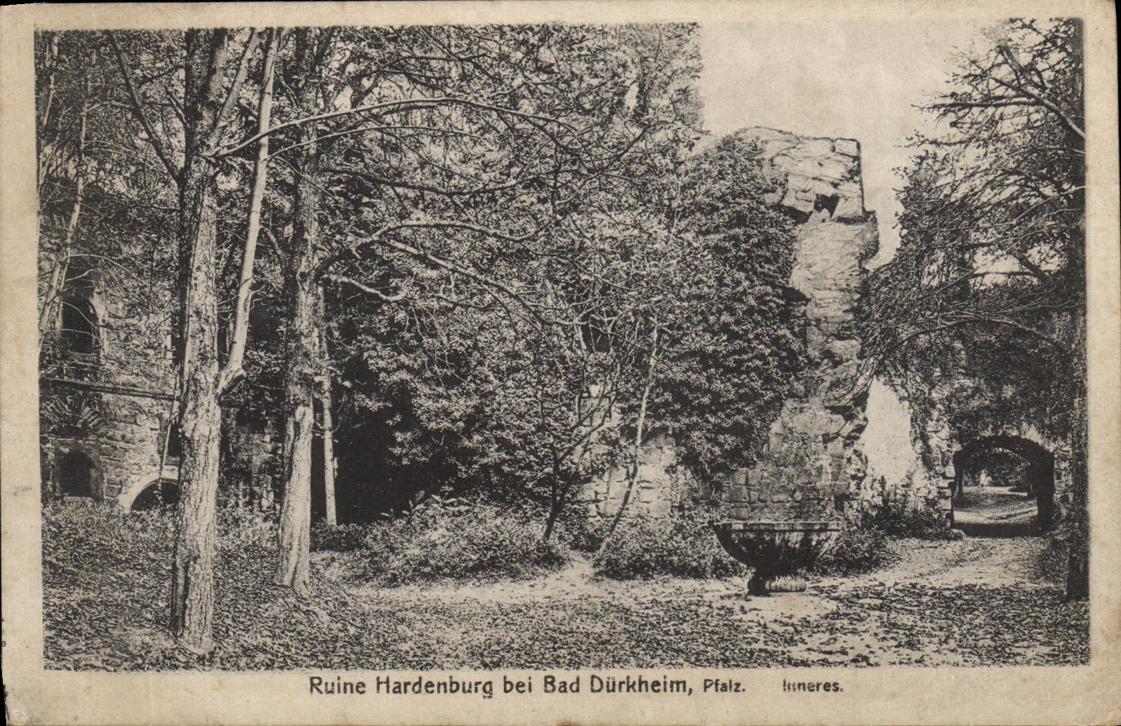 CPA Ruine Hardenburg Bei Bad Durkheim Platz