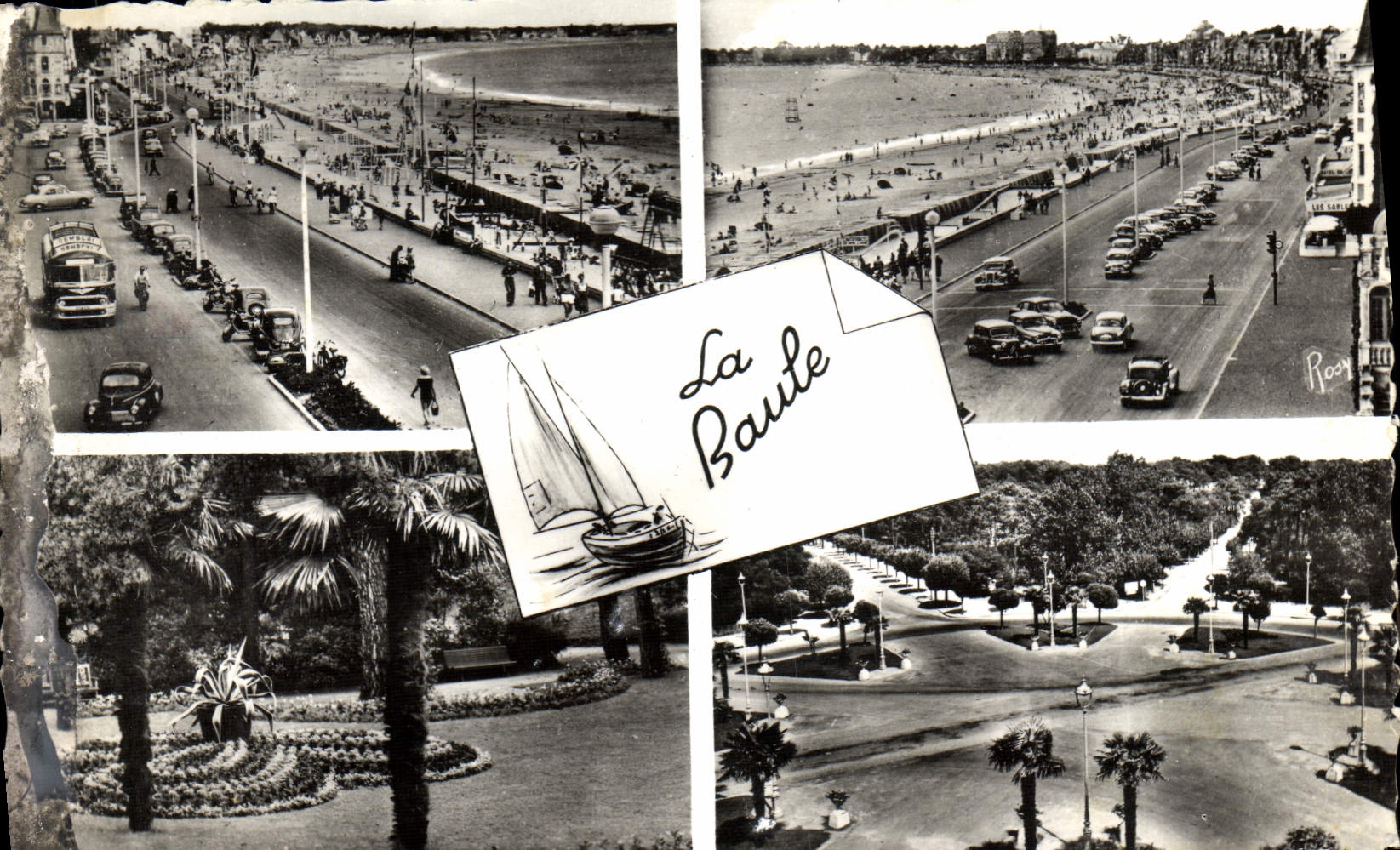 MODERN CARD La Baule On Sea the Boulevards Park of Dryades and wood of love