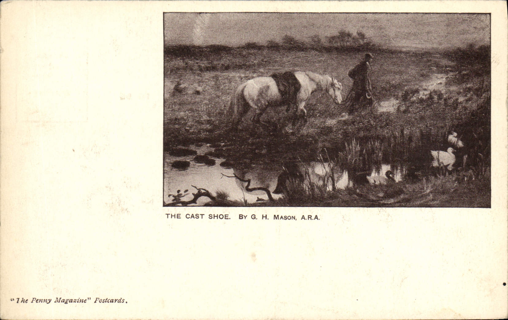 VINTAGE POSTCARD The Cast Shoe Mason Horse