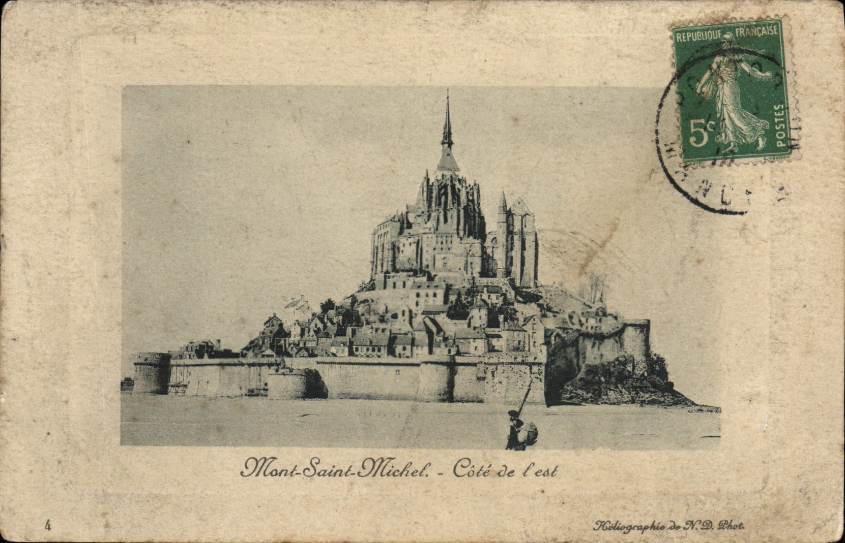 CPA Mont Saint Michel Pecheur Peche