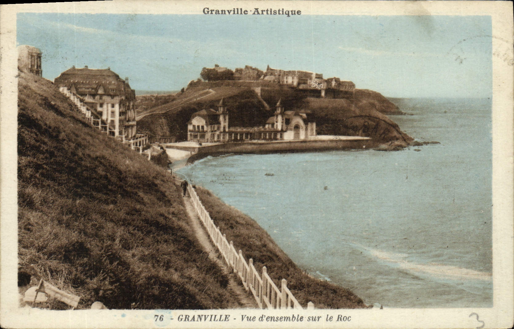 CPA Granville Artistique Granville Vue d'Ensemble Sur Le Roc