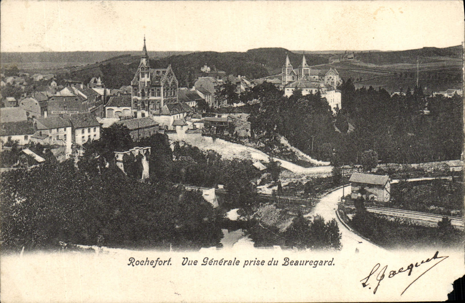 VINTAGE POSTCARD Rocherfort View Taken Of Beauregard