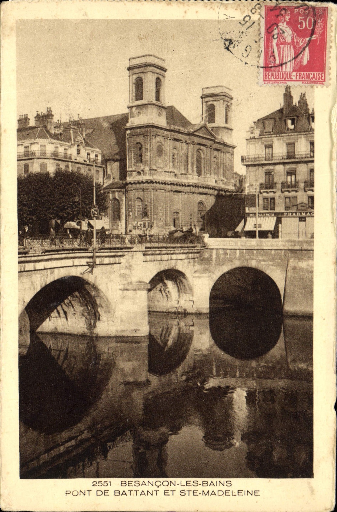 CPA Besancon Les Bains Pont De Battant Et Ste Madeleine