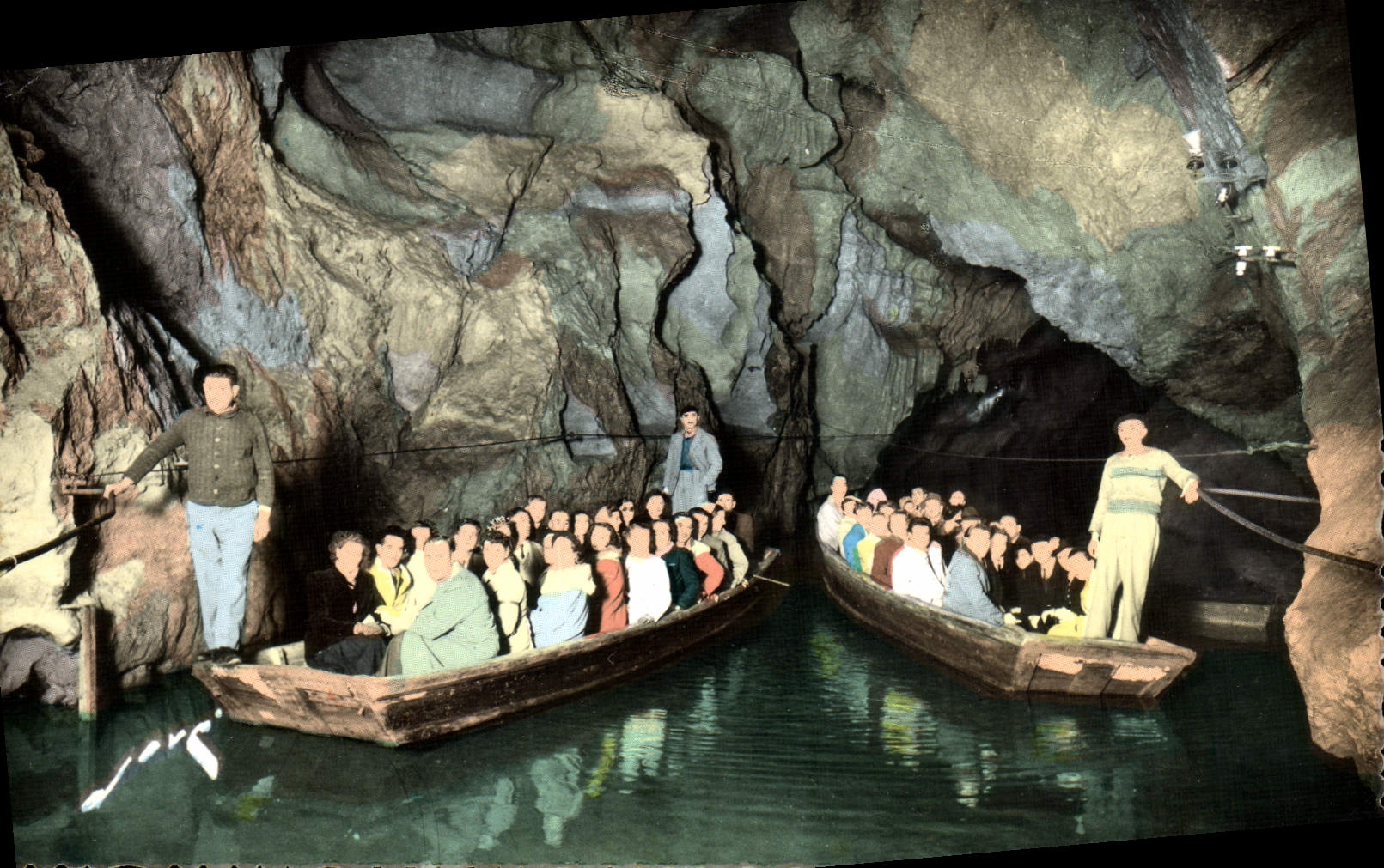MODERN CARD the Caves De Betharram In the Boat On the Underground River