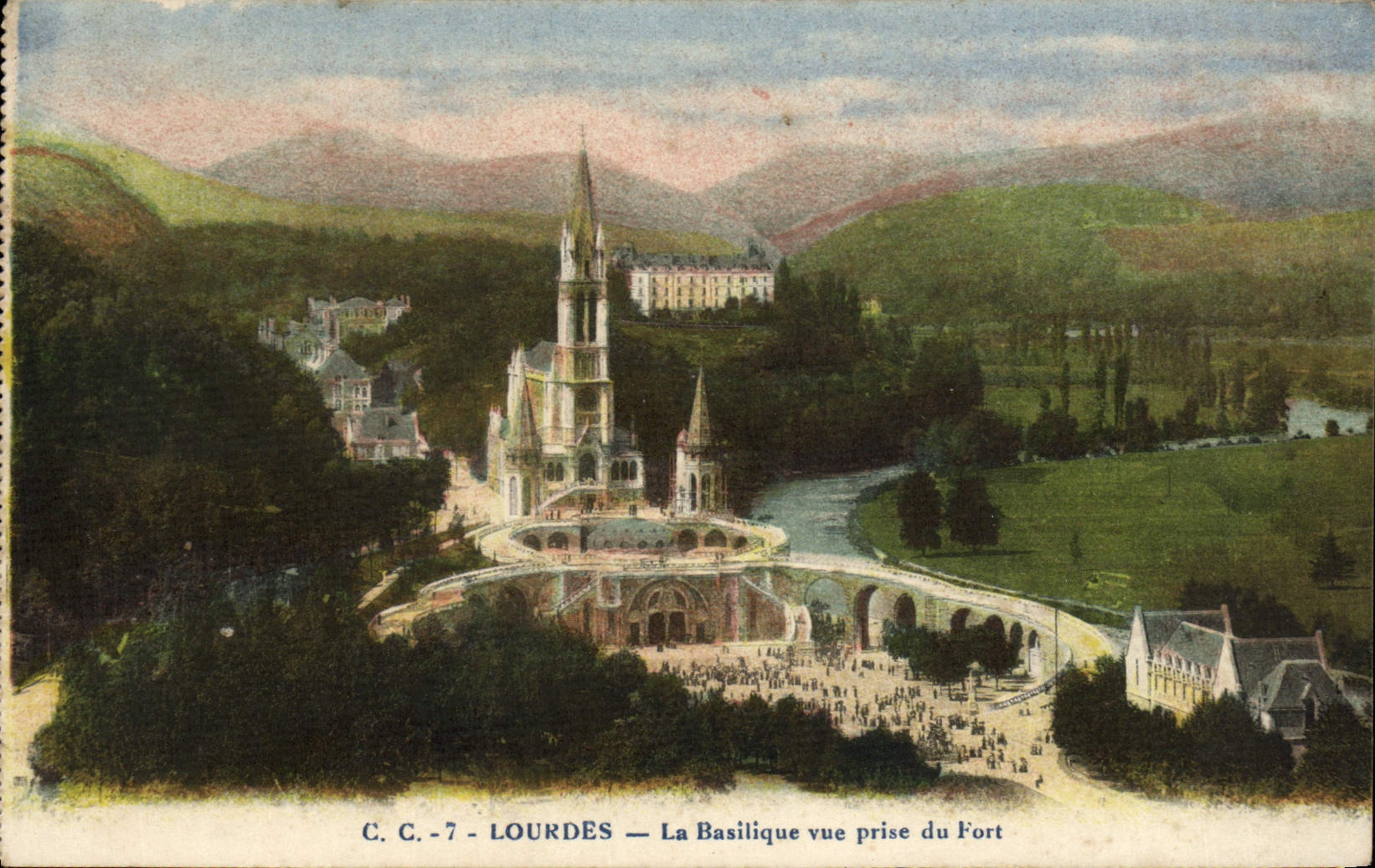 CPA Lourdes La Basilique Vue Pris Du Fort