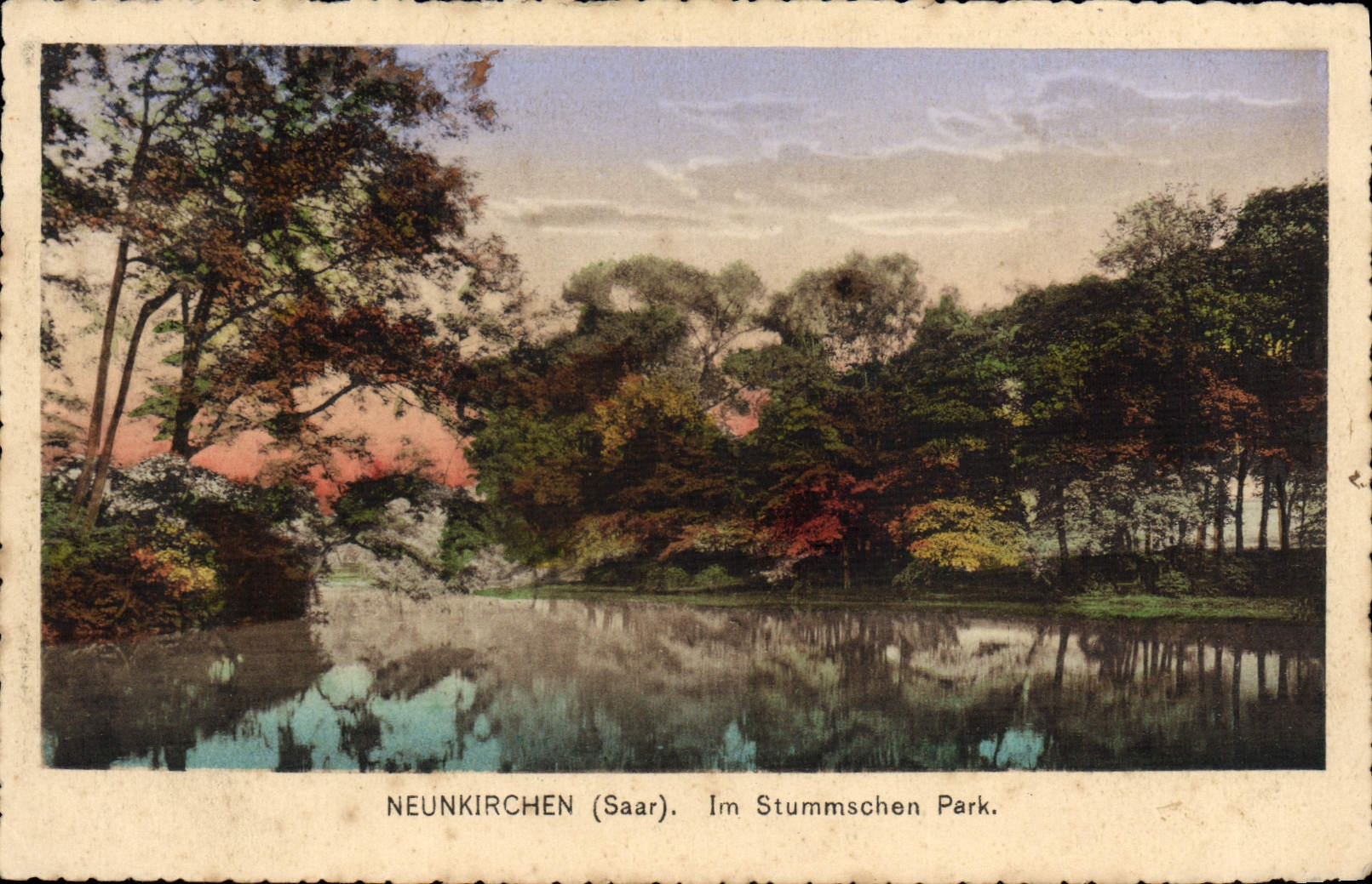 VINTAGE POSTCARD Neunkirchen Im Stummschen Park