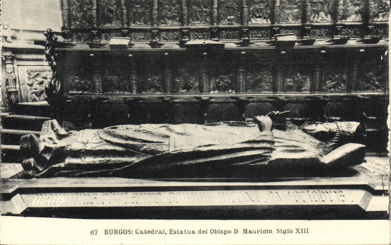 CPA Burgos Catedral Estatua Del Obispo Mauricio Siglo XIII