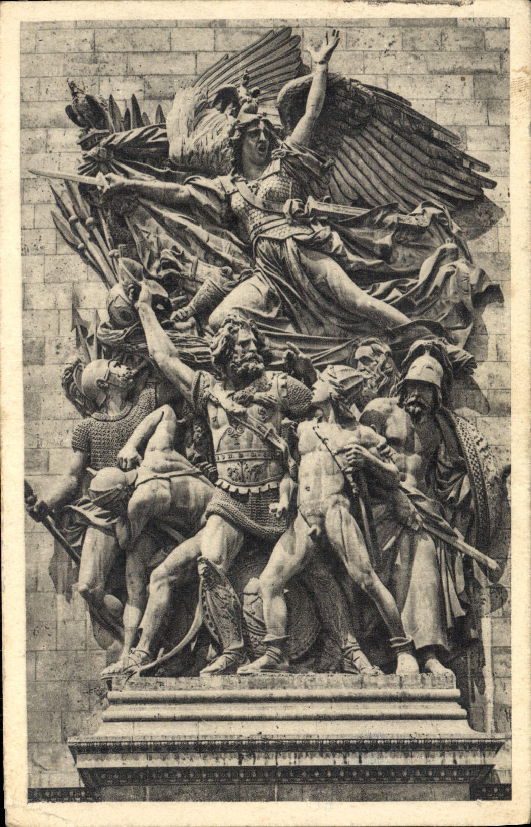 POSTAL París de la VENDIMIA Arc de Triomphe Etoile de la salida