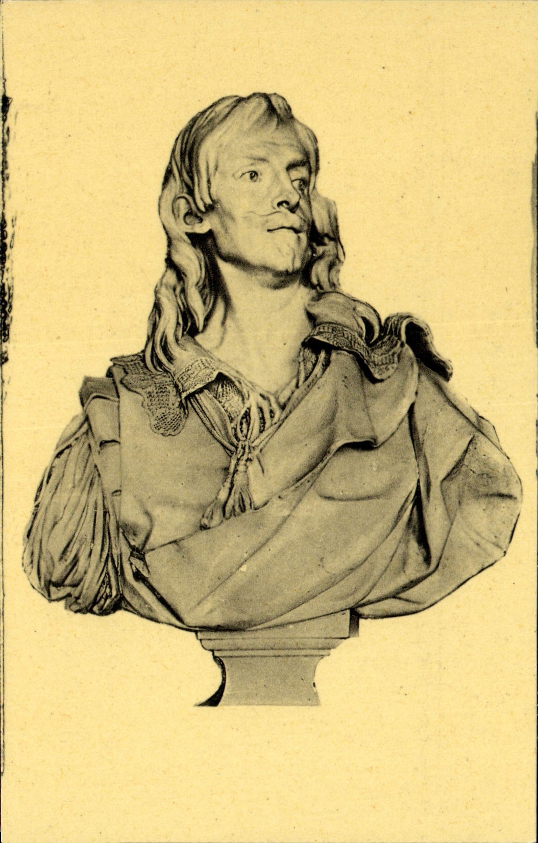 VINTAGE POSTCARD Caffieri Bust De Rotrou Paris French Comedy