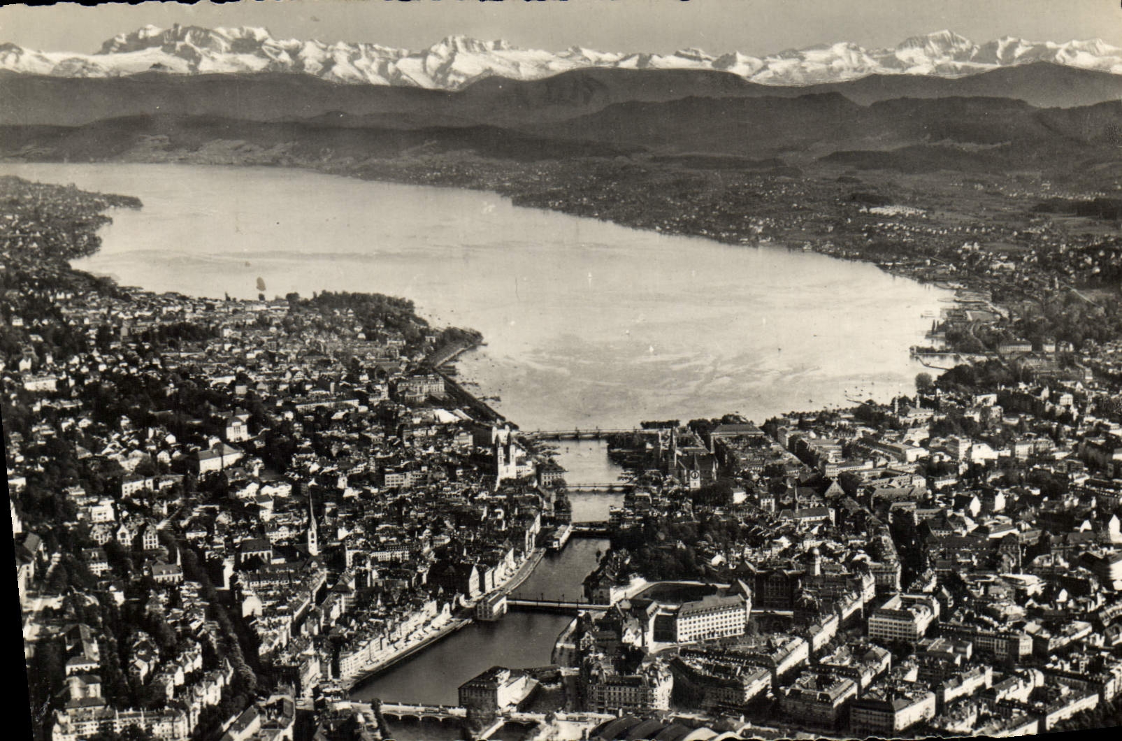 MODERN CARD Zurich Die Innere Stadt Vam Flugzeug Aus