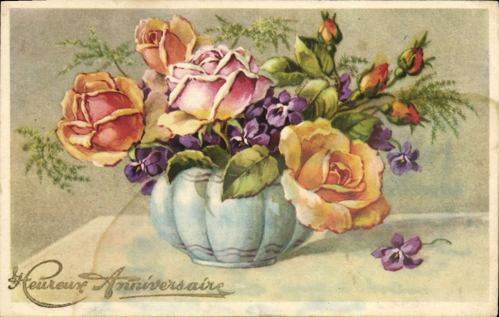 CPA Fantaisie Fleurs