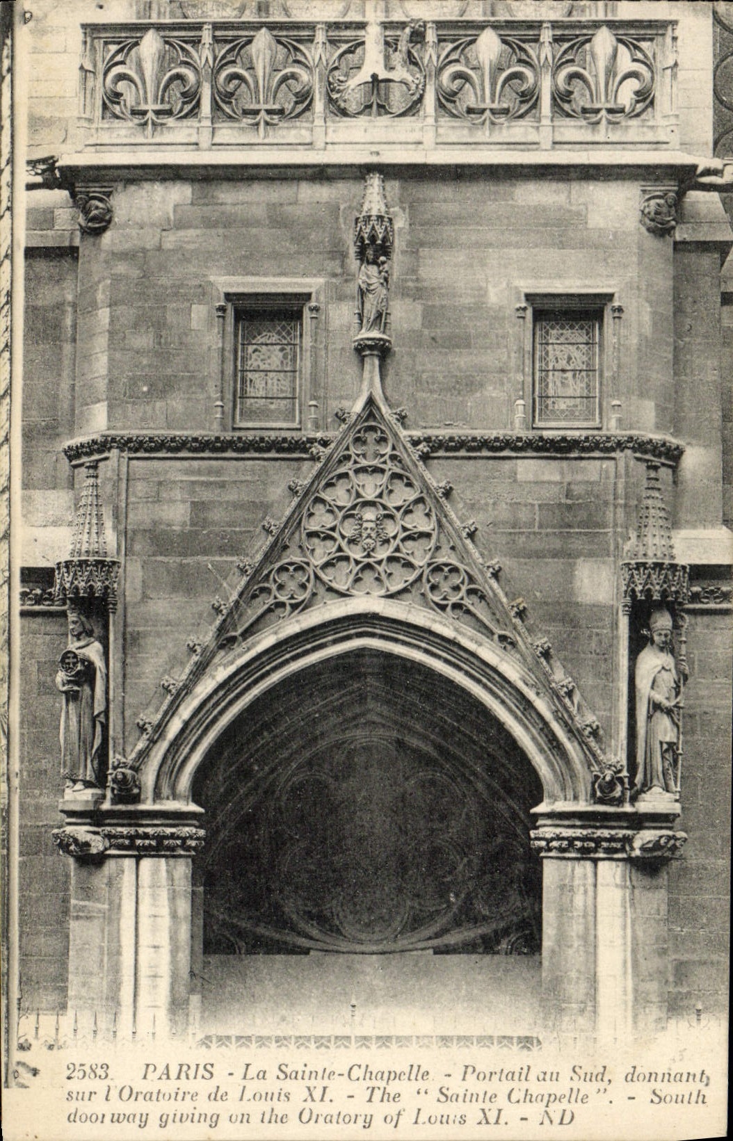 CPA Paris La Sainte Chapelle Portail An Sud Donnant Sur l'oratoire de Louis XI