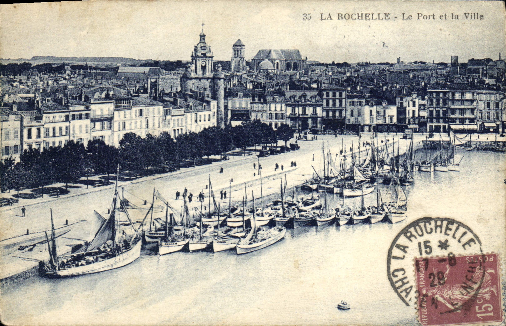 VINTAGE POSTCARD La Rochelle the Port And the Boats City