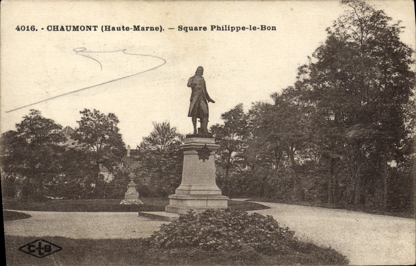 VINTAGE POSTCARD Chaumont Philippe Public garden the Good